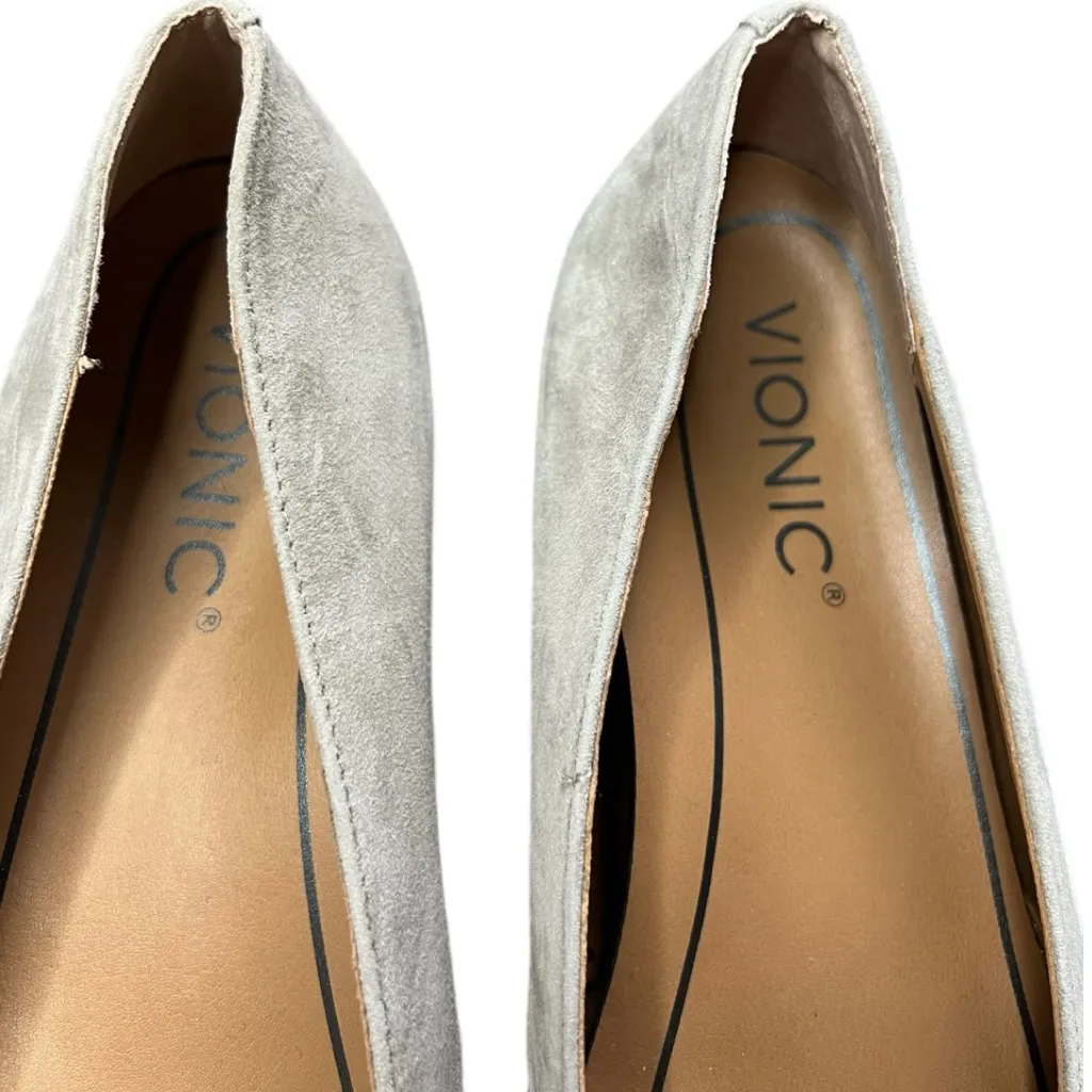 Vionic Carmela flats Perforated Gray comfort shoes minimalist scandi girl - Image 2