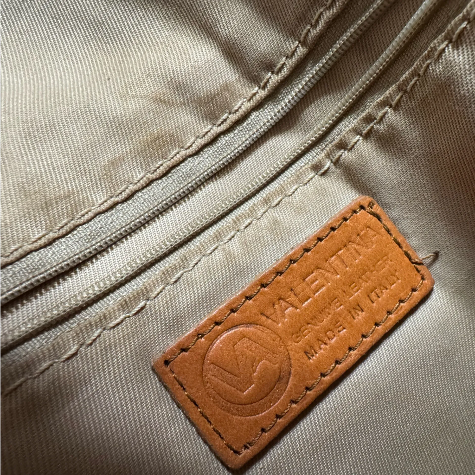 Valentina Dark Green with Brown Italian Small Backpack - Image 4