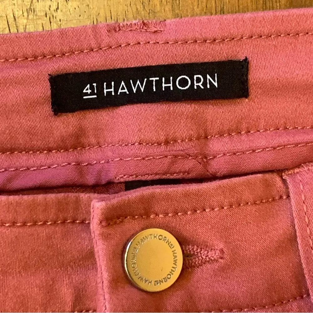 41 Hawthorn Pants 4 Beautiful Rose Pink Slim Stright Leg Pants Casual Feminine - Image 2