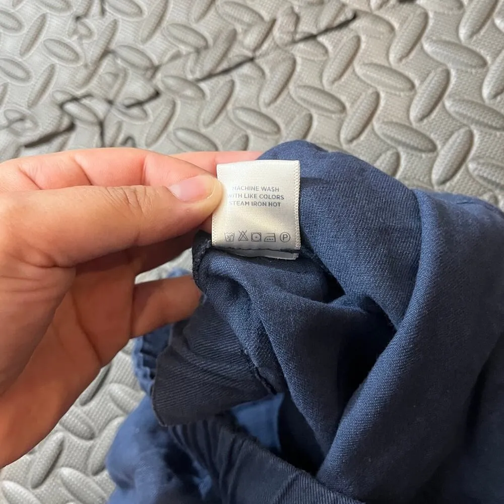 Roller Rabbit  Women's Dolkar Utility Pant Navy Drawstring Embroidered Size Large - Image 5