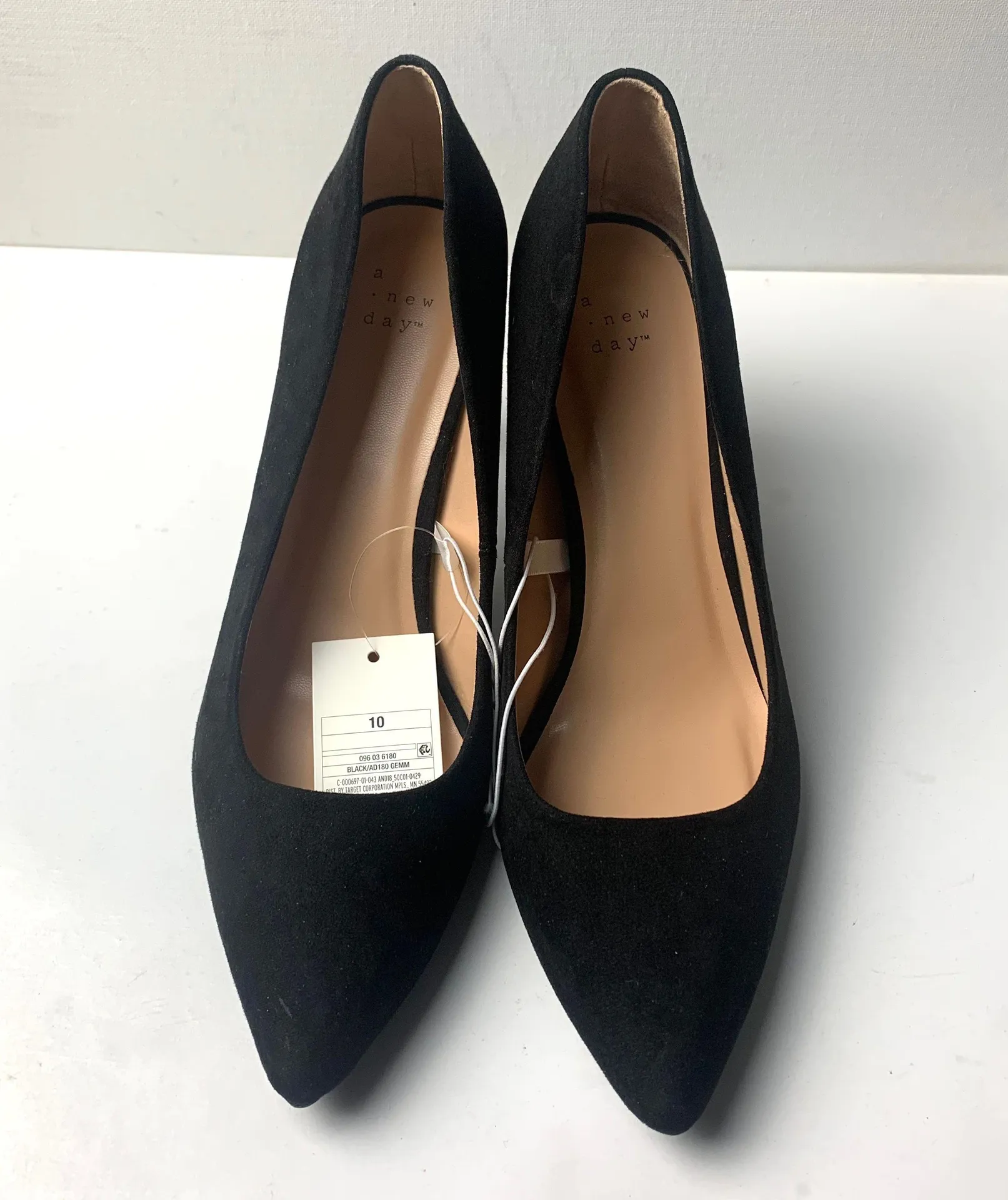 Gemma Black Pointed Toe Heeled Pumps SZ 10 - Image 5