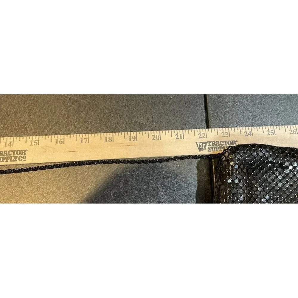 Black Metal Mesh Handbag Chain Strap Evening Bag Party Disco 90S Y2K‎ VTG - Image 5