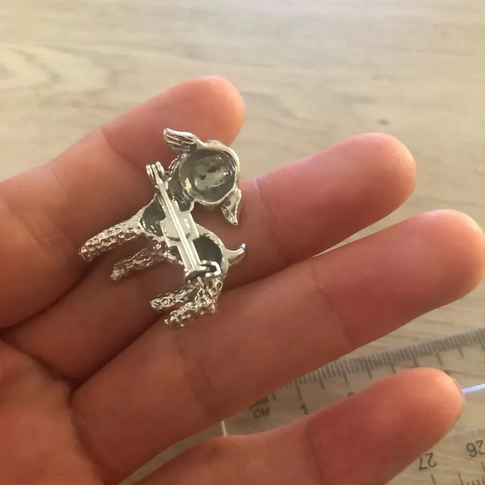 Vintage Silver Tone Lamb Brooch - Image 3