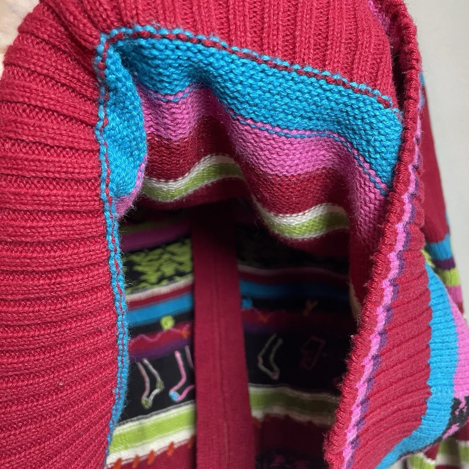 Vtg Karen Scott Ugly Christmas Sweater Women Large Red Full Zip Cardigan Snowman - Image 7