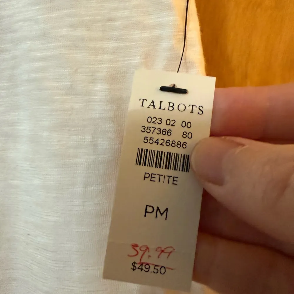 Talbots T-Shirt Top Short Sleeve Shirt Frenchie Dog On Island Time Petite Medium - Image 6