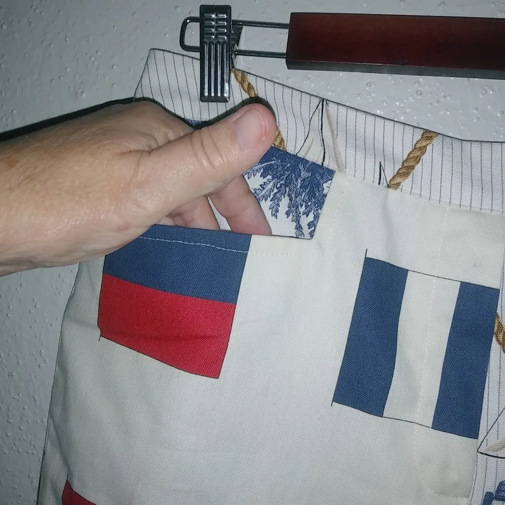 Tapp Naughtycal 10 Cotton Yaht Sailing Boating Beach Wear Capri Pants Red - Image 4