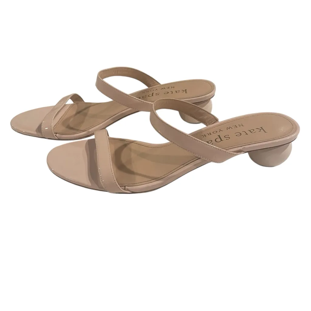 Kate Spade Palm Springs Sandals Women 8.5B Pale Dogwood Patent Leather Slide - Image 3