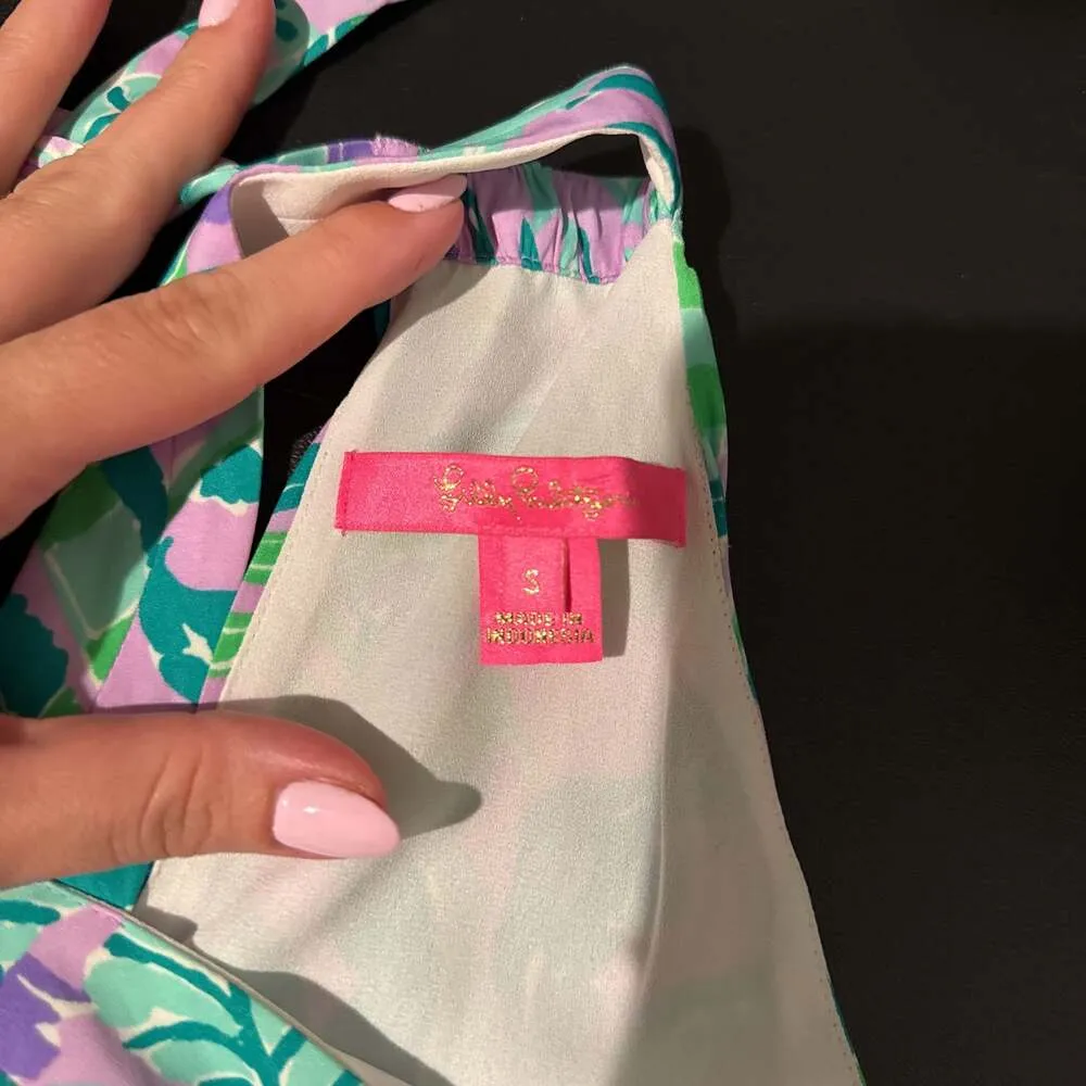 Lilly‎ Pulitzer Rori Halter Top in Purple Iris on the Chase - Image 2