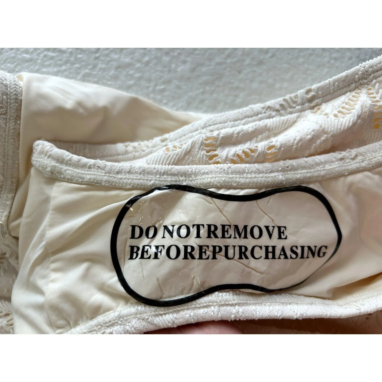 Andie Swim The Amalfi One Piece in Gardenia Cream Scallop Crochet S NWT - Image 6