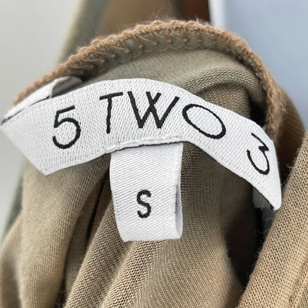 5 Two 3 Tie Dye Halter Tank Army Green Sleeveless - Image 5