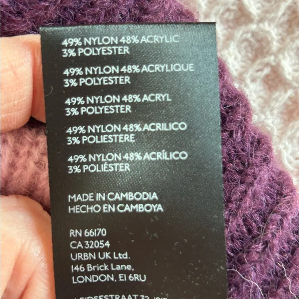 Urban Outfitters worn look distressed Stripe Cardigan Purple Pink Women's  Xs - Image 16