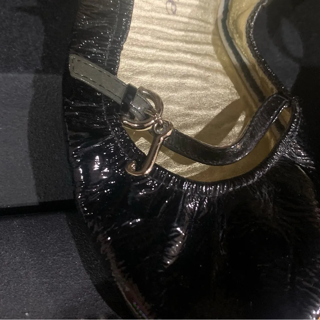 Juicy Couture Ballet Ballerina Leather Flats Black Gray Ombré Women’s 8M - Image 9