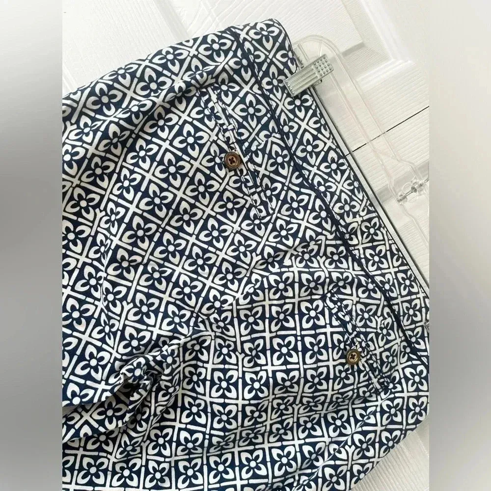 Lilly Pulitzer Horse Of Course + Floral Corduroy Capris Palm Beach Fit Size 4 - Image 7