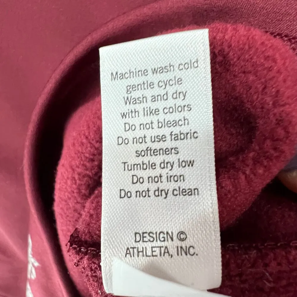 Athleta Dress XXS Port Wine Red Fleece Hot When You're Not Tech Athleisure Cozy - Image 15