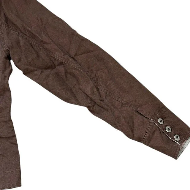Nomadic‎ Traders Brown Button Down Jacket With Decorative Cuffs and Pockets Sz M Size M - Image 13