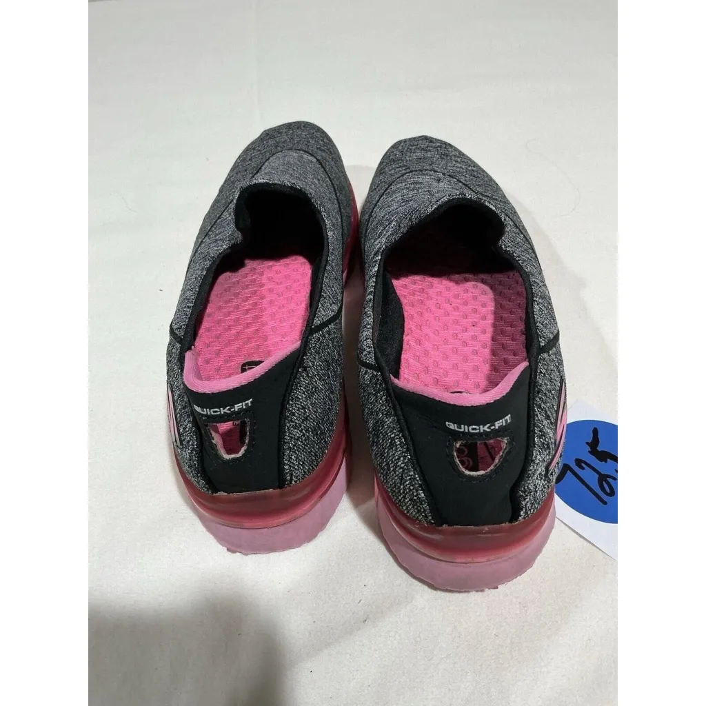 Woman’s Slip On Sketchers Goga Mat Quick Fit Flex Black & Pink 8 Sneaker Stk#725 - Image 4