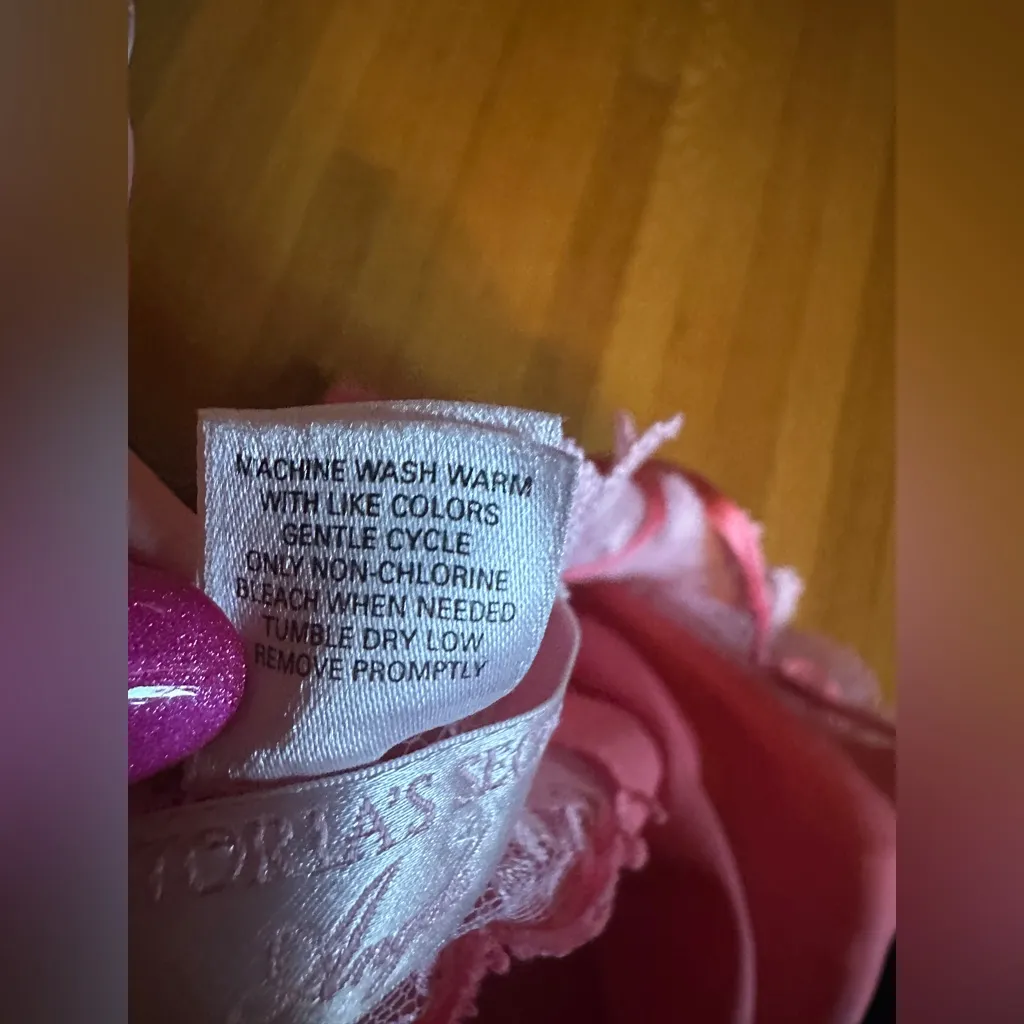 Vintage Y2K Victoria’s Secret Angels Salmon Sink satin Nightgown/Chemise, L - Image 7