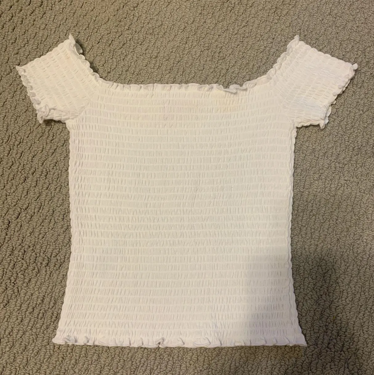 White Cropped  Shirt - Image 2