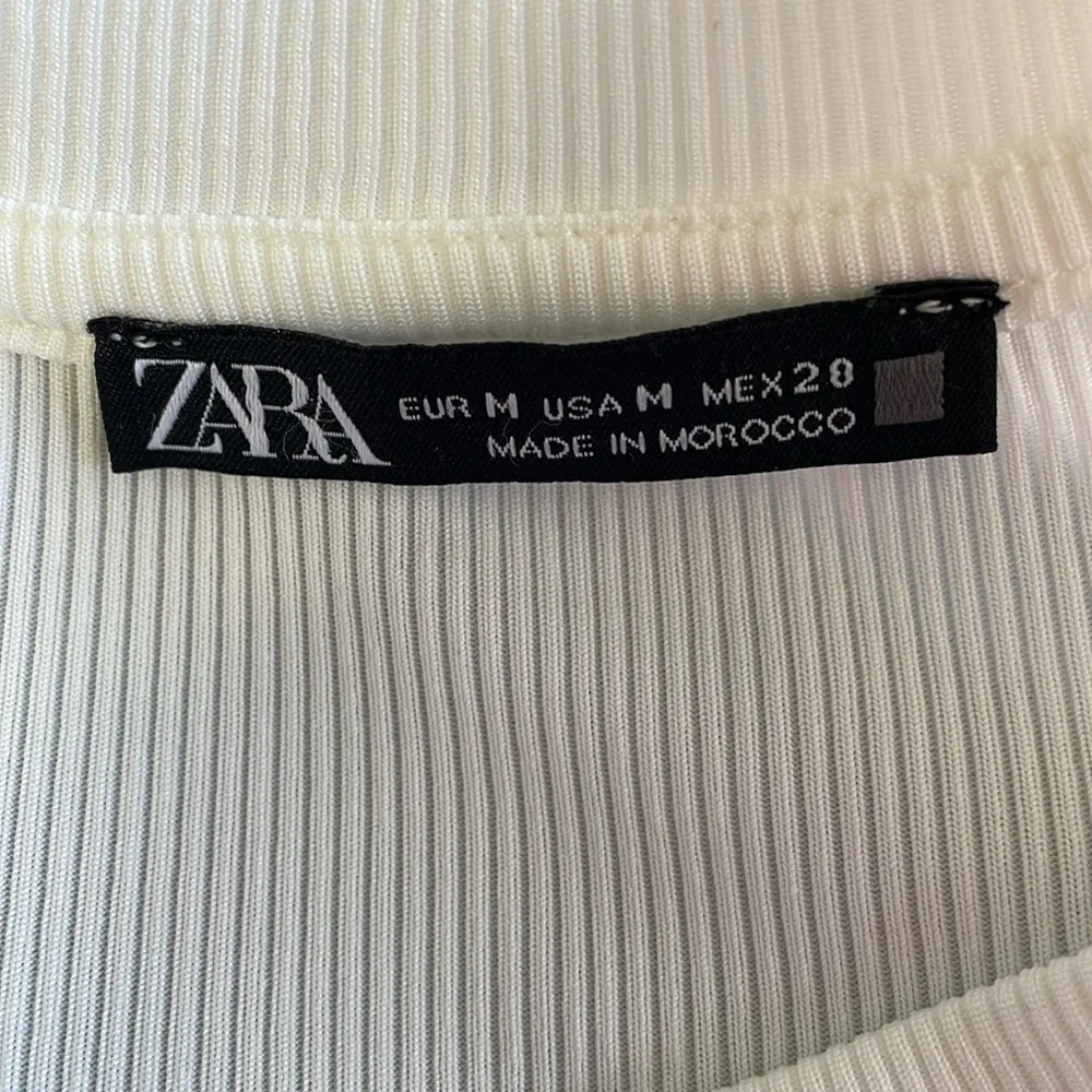 Zara Sheer Puff Ribbed Top - Image 5