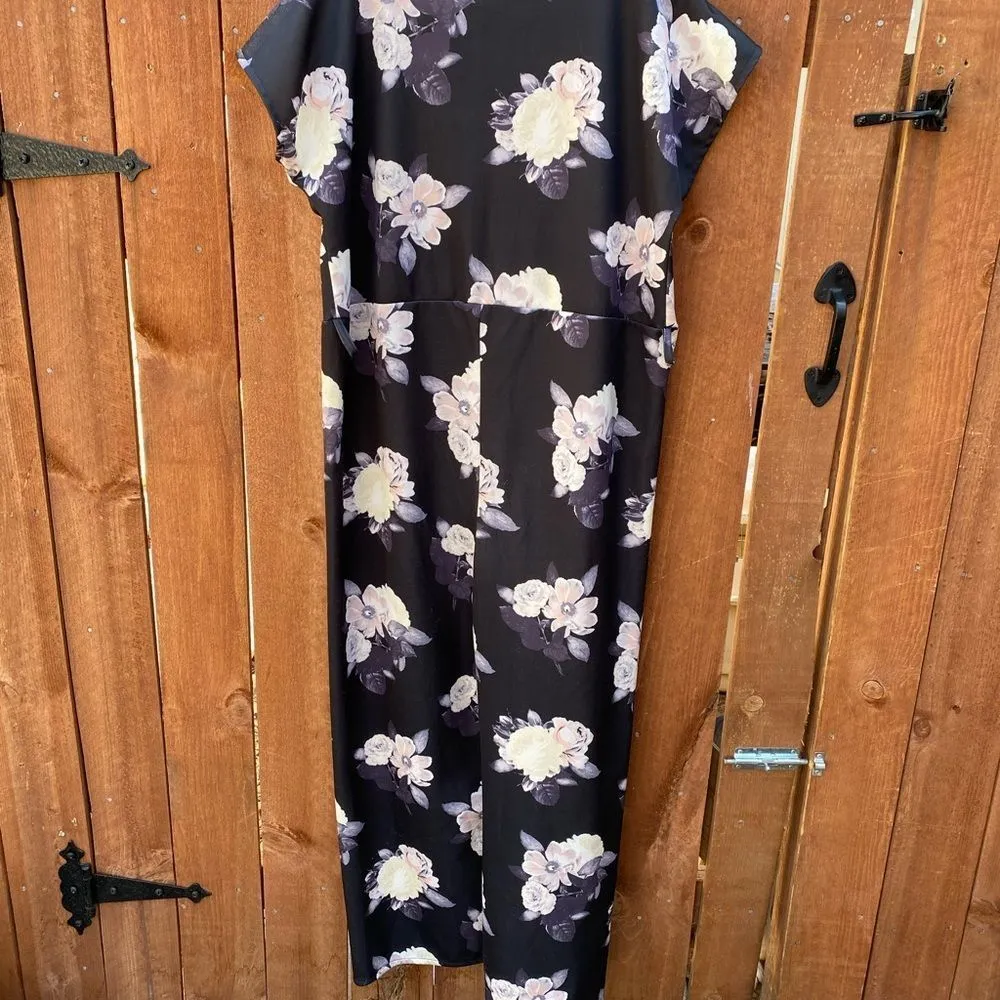 Park 217 Berlin‎ Floral Jumpsuit Black Size M - Image 5