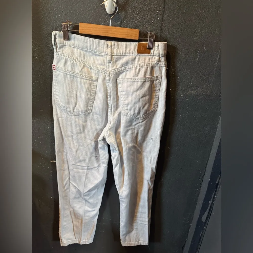 BDG White Light Gray Striped Slim Straight Jeans Size 27 - Image 5