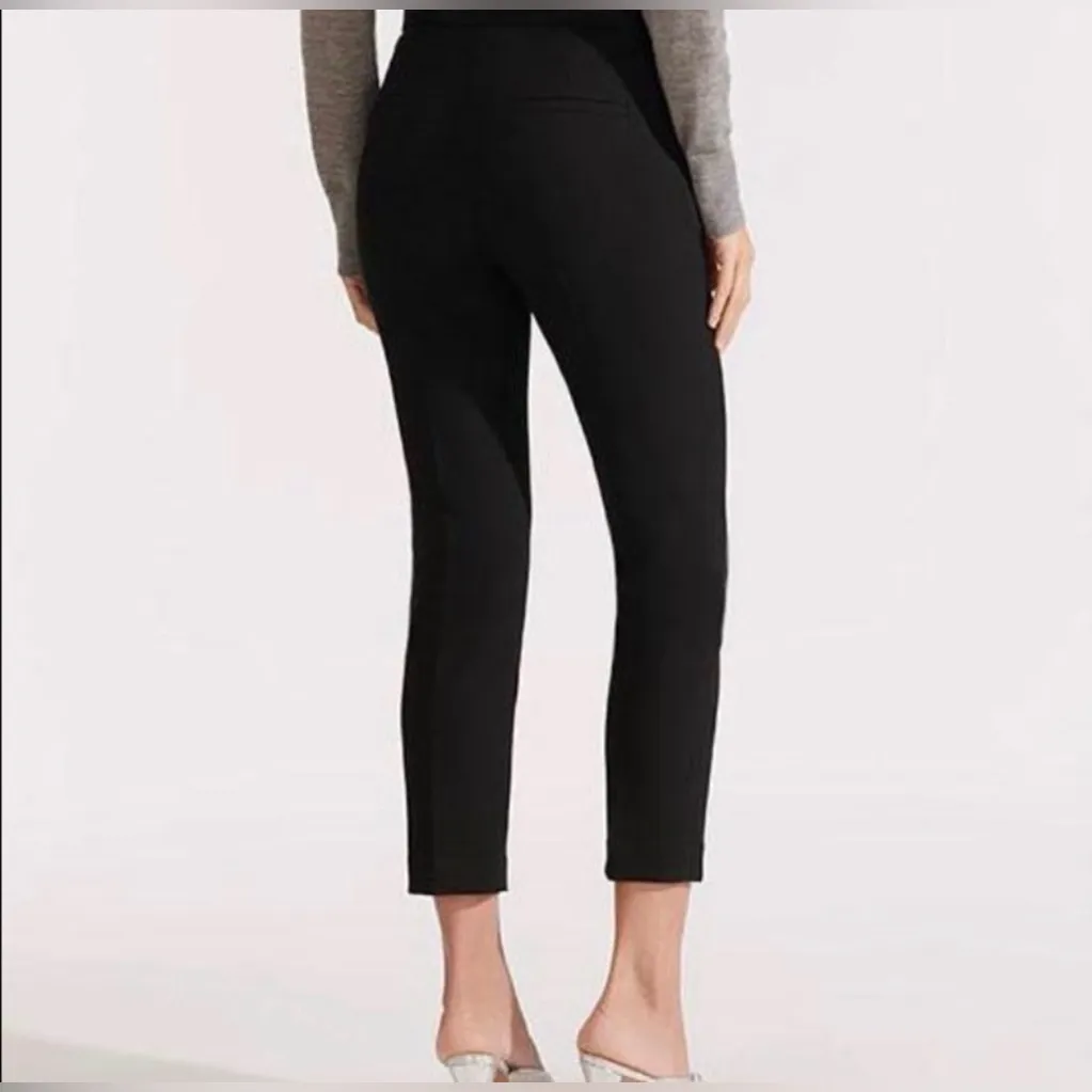 Veronica Beard Gamilia High Rise Black Trousers Waist Tab Button Detail Slacks - Image 9