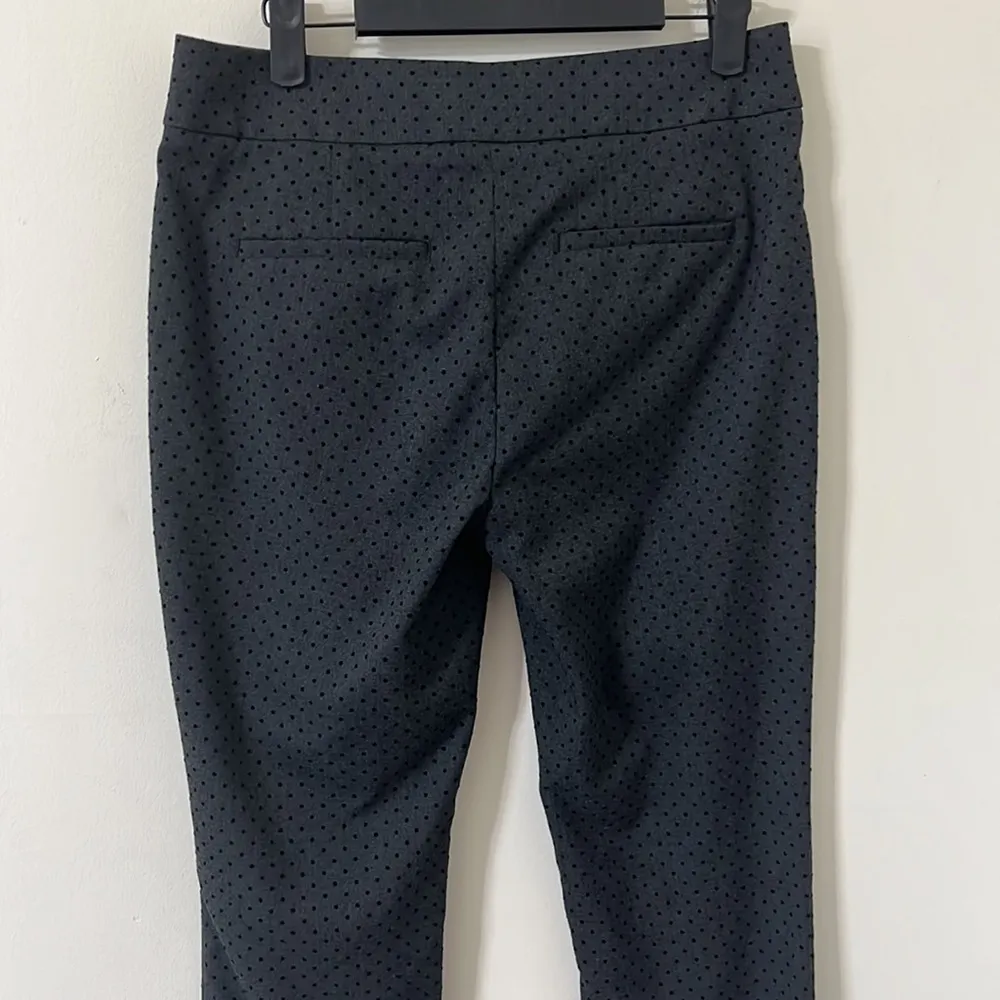 LOFT Marisa Skinny Grey Black Pin Dot Detail Business Casual Pants Size 2 - Image 9