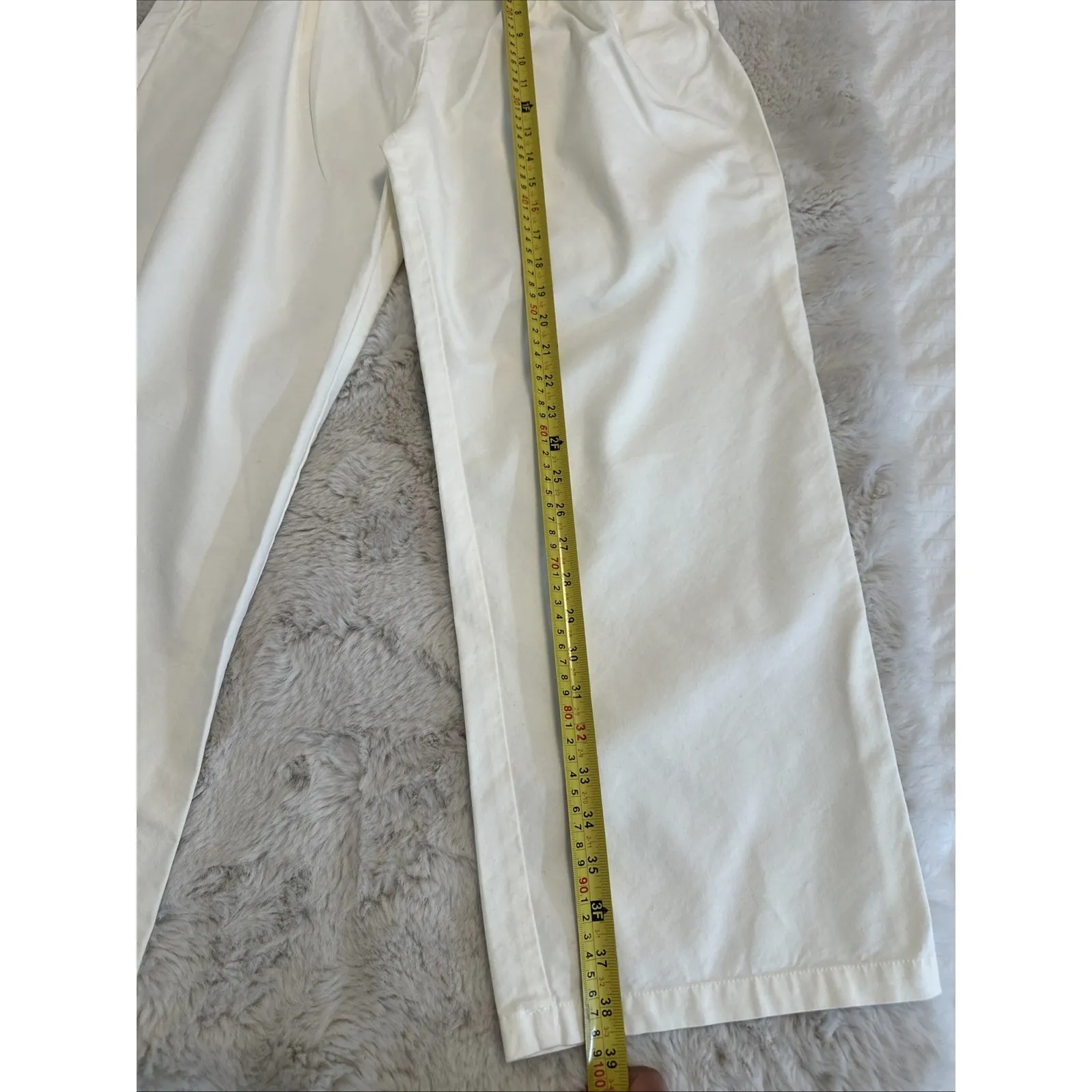 Hirsch Timber Pleated Women's White Chino Pants Size‎ Large - Image 15