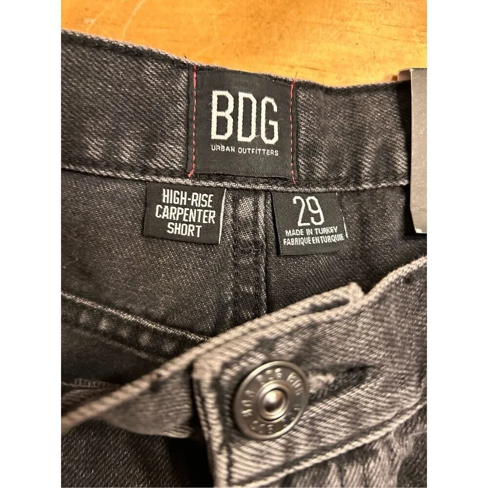BDG Urban Outfitters Shorts High Rise Carpenter Black Denim Size 29 NWT (3864) - Image 4