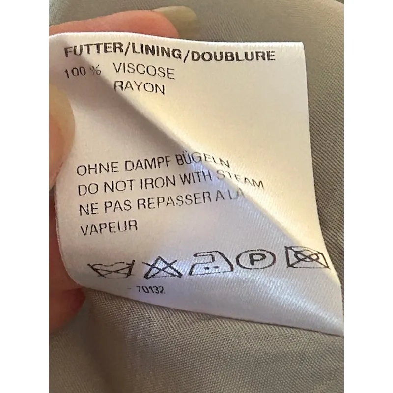  Selection de Givenchy Wool Blend Sheath Dress 16W Beige Vintage - Image 7