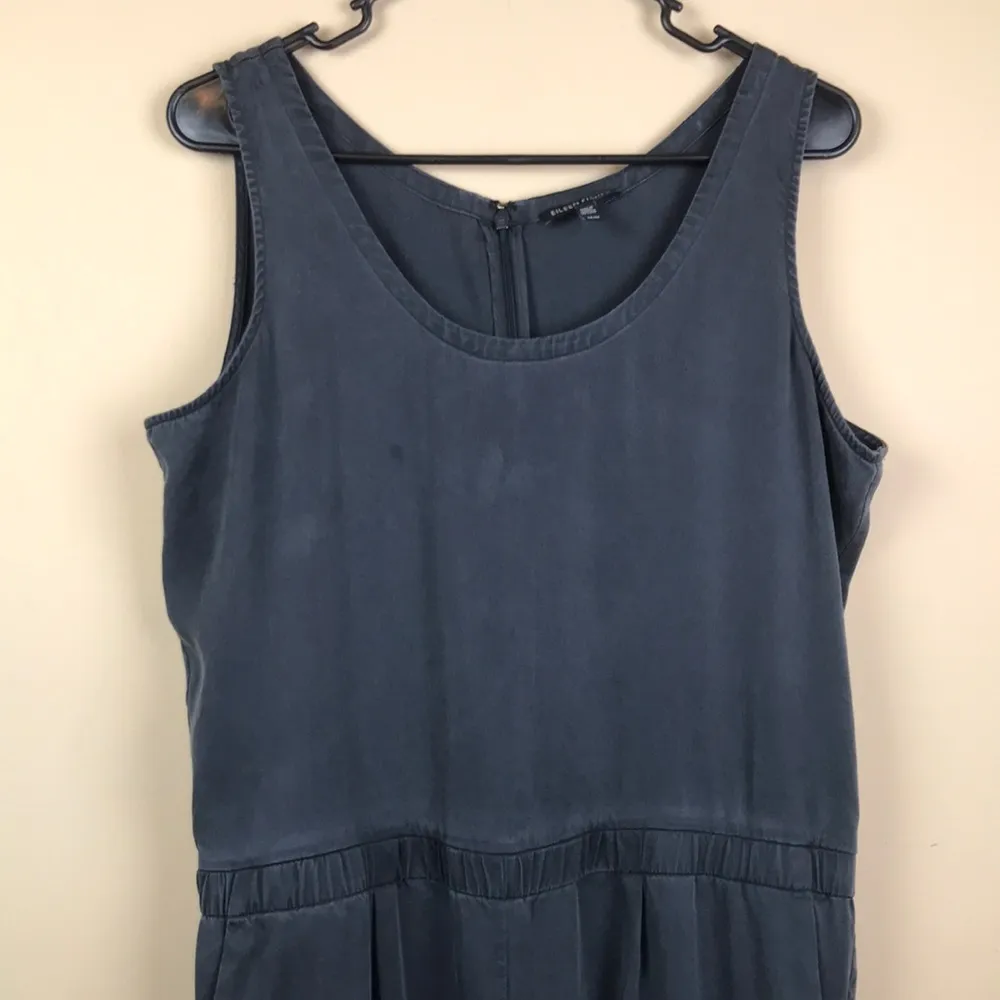 Eileen Fisher Women’s Slate Gray Elasticized Waist Wide Leg Tank Jumpsuit - Image 2