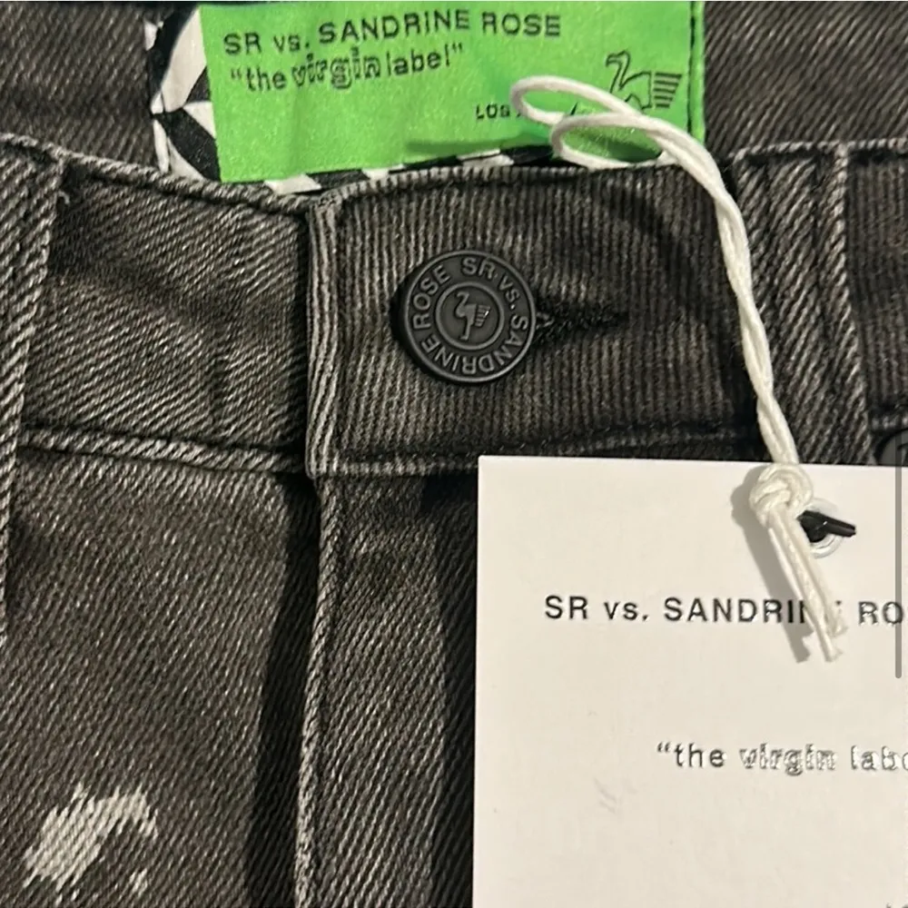 Sandrine Rose The Virgin Label x Free People Jeans in Polka Grey NWT $138sale! - Image 7
