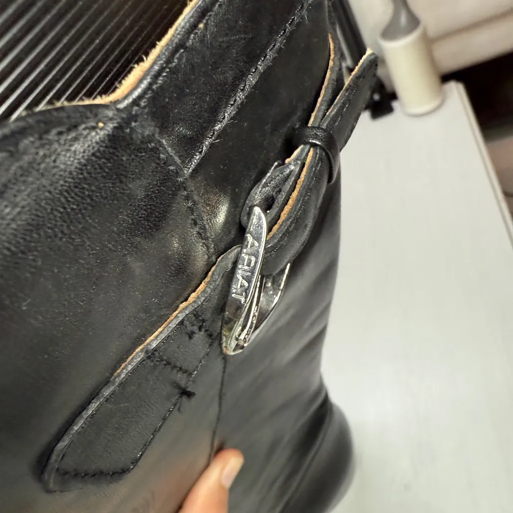 Ariat Black Leather Equestrian Riding Boots sz 6.5 - Image 3
