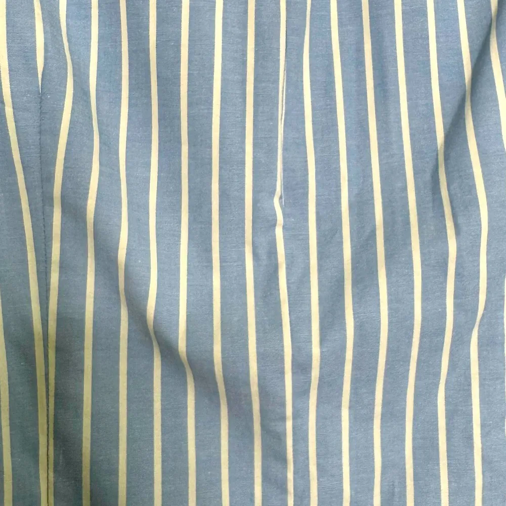 Westport V Neck Bell Sleeve Dress Blue White Stripe Crochet Lace Sleeve Size 20 - Image 6