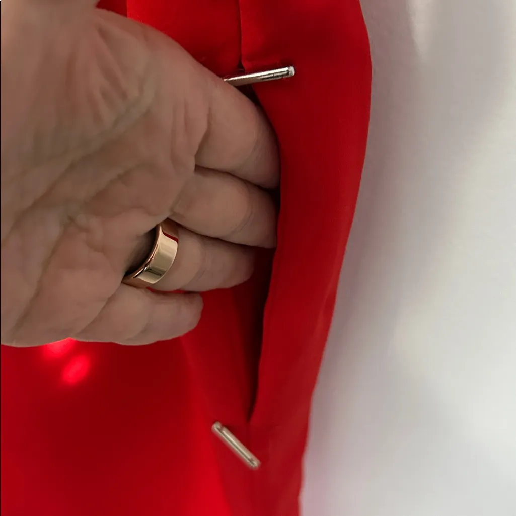 Mugler Red Plunging Bustier Jumpsuit Size undefined - Image 9