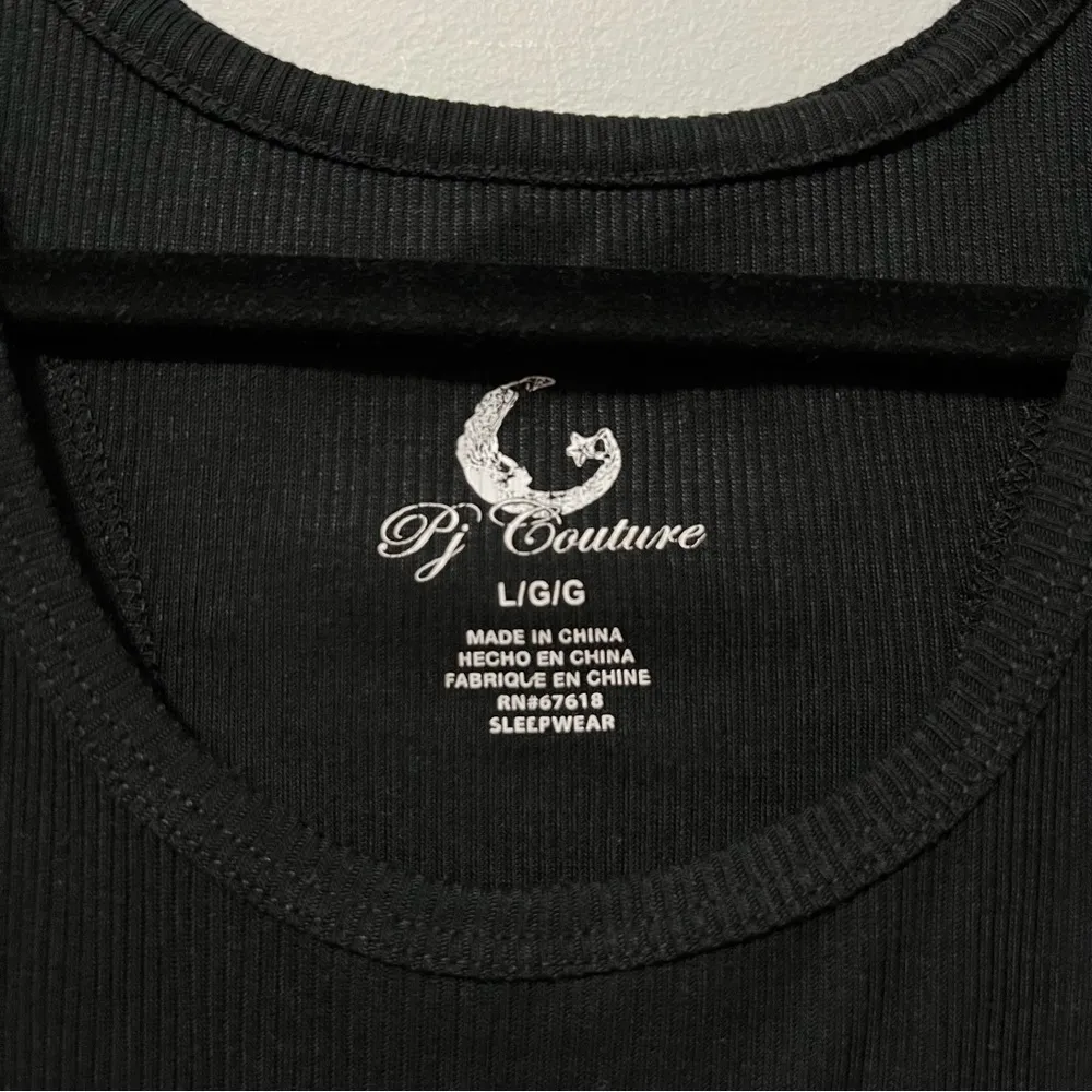 PJ Couture Black Cat Check Meowt Tank Top Sleepwear Size L Size L - Image 4