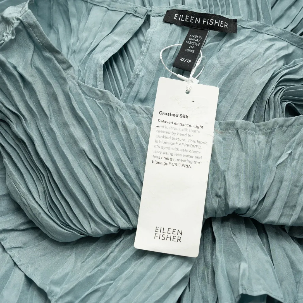 Eileen Fisher. Cushed Silk Midi Dress. - Image 11