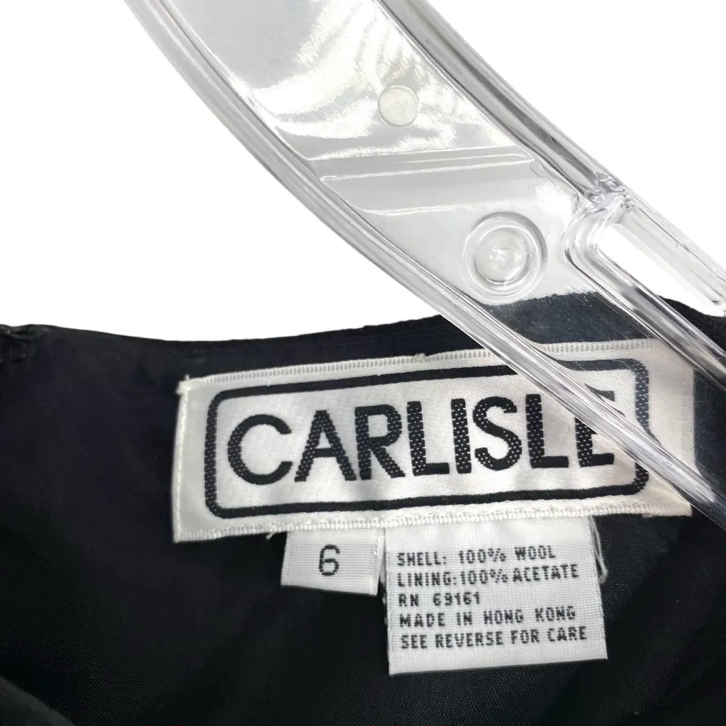 Carlisle  Remy Black Wool Shift Dress - Image 3