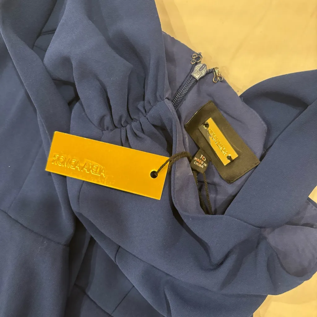 Alexia Admor Deep Blue Maxi Dress with Bow Details‎ - Image 6