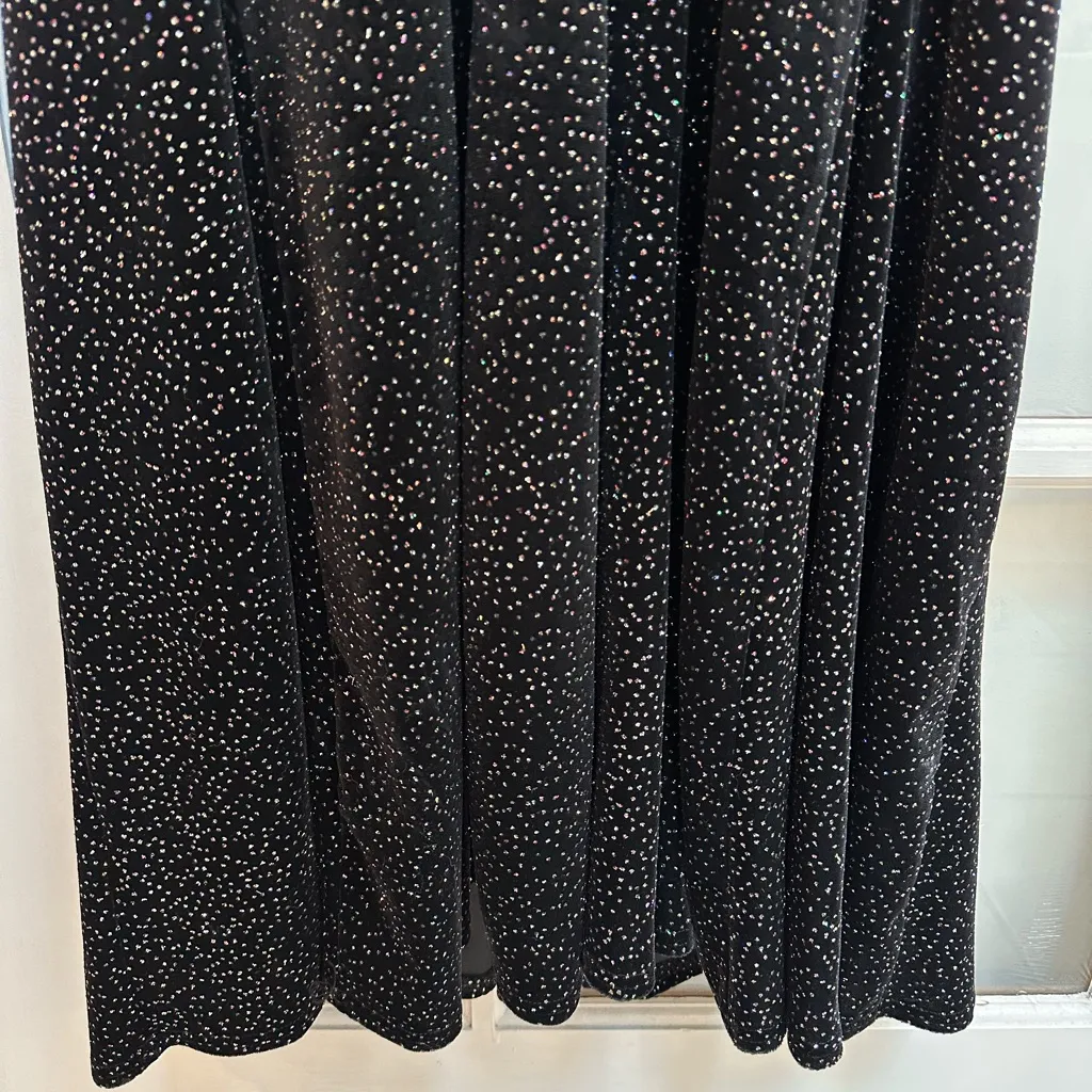 Vintage Y2K Ronni Nicole Velvet Sparkle Fairy Whimisigoth Glam Maxi Dress Size M - Image 9