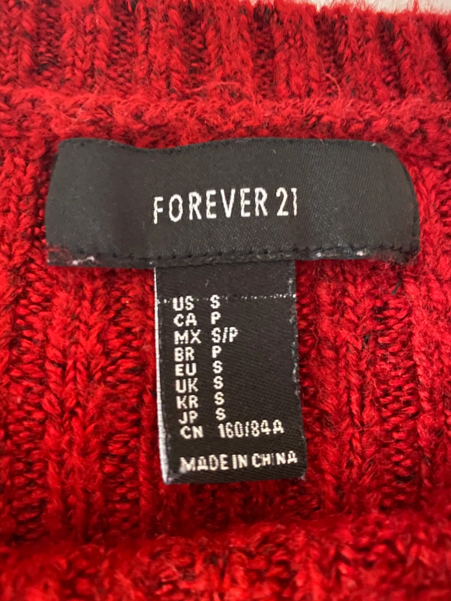 Forever 21 cropped red sweater - Image 2
