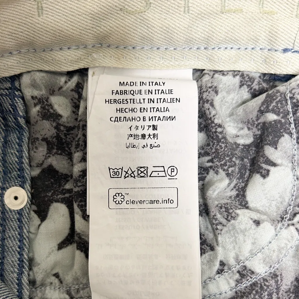 Stella Mccartney Medium Wash Red Blue Stars Print Mid Rise Boyfriend Jeans 28 - Image 10