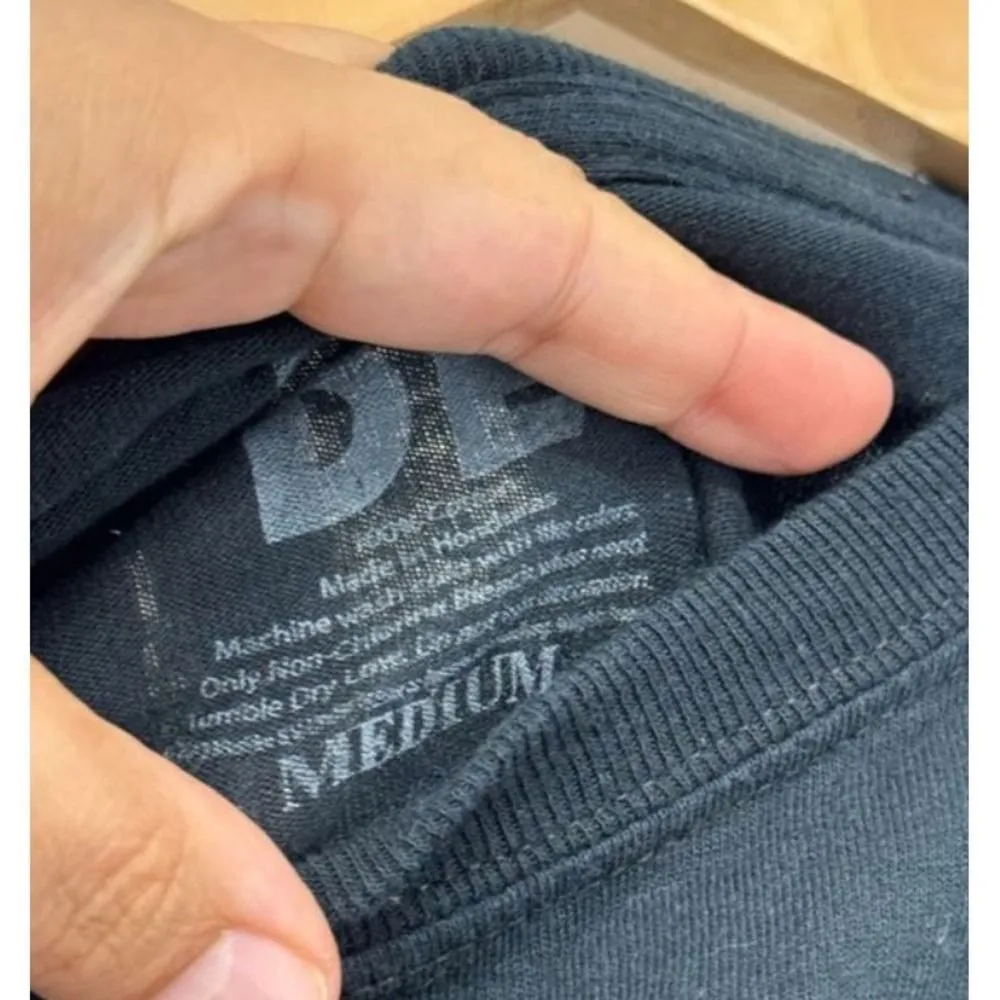 Zip Code Graphic Rolling Stones Tee Medium Black 100% Cotton Short Sleeve 2015 - Image 7