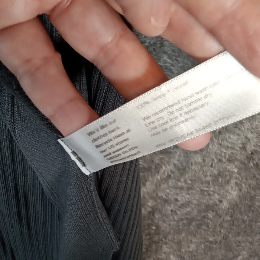 Eileen Fisher Charcoal Open Cardigan Kimono Travel Tensel Layer Womens Large/XL - Image 5