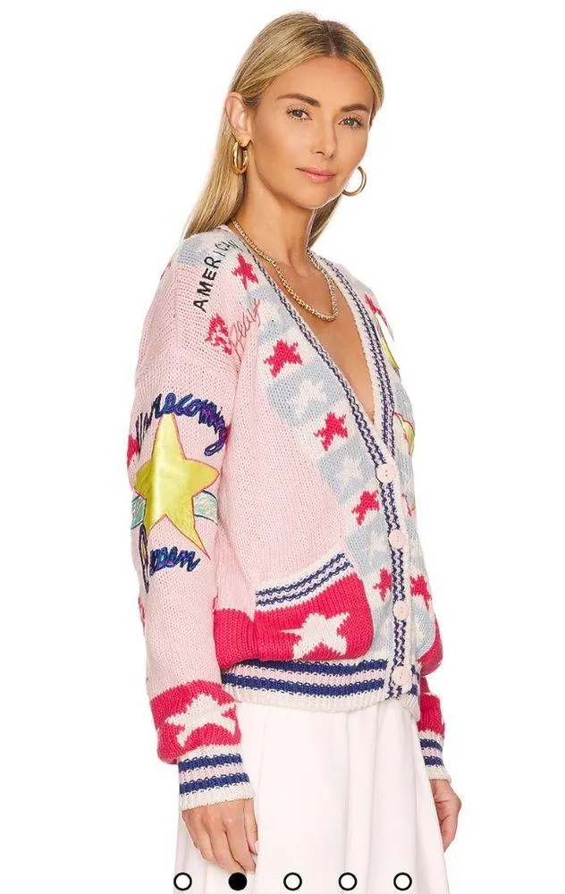 NO! JEANS American Beauty Cardigan in Pink size 3 (L) Size L - Image 2