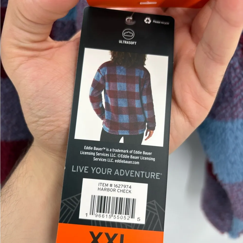 Eddie Bauer Ultra Soft Plush Fleece Quarter 1/4 Zip Sweatshirt Womens size xxl - Image 7