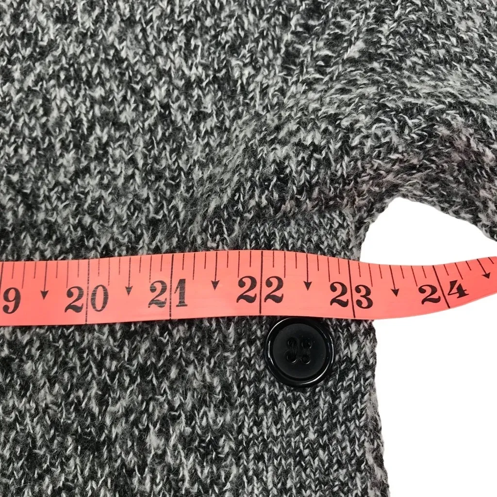 LUCKY BRAND Sweater-Tunic Sz XL Black Cowl Neck Side Button Cozy Retro Boho Y2K - Image 9