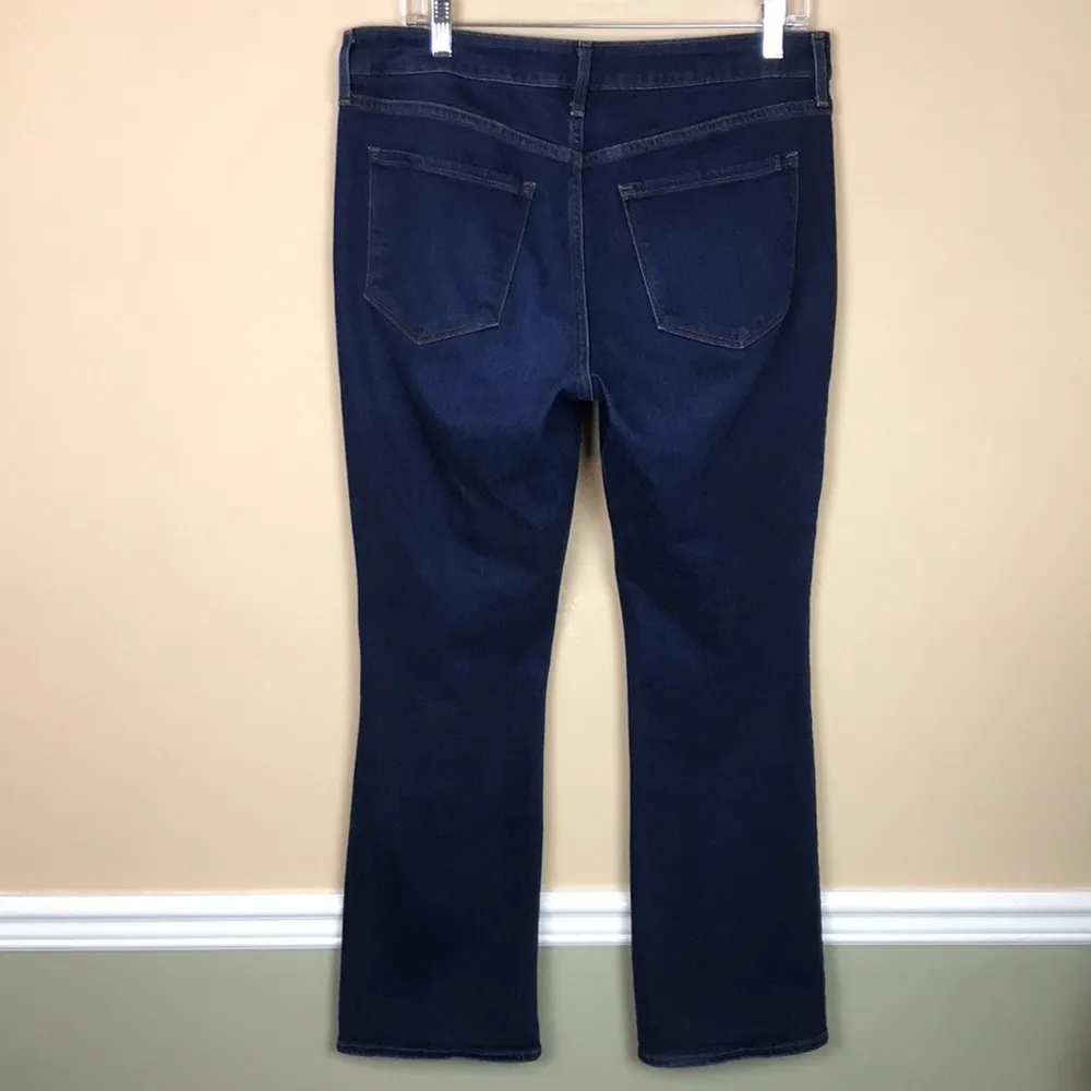 Old Navy Women’s Kicker Boot Cut Dark Wash Denim Jeans Sz 12 Short - Image 7