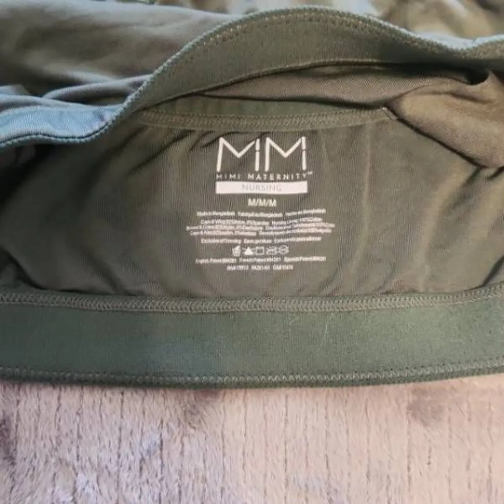 Mimi Maternity Size M Nursing Bralette Bra Green Size M - Image 3