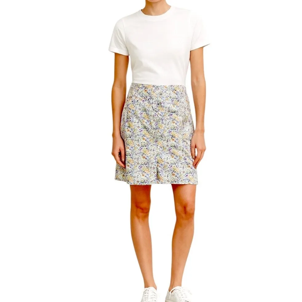 J. Jill Skirt Cream Blue Multi Floral Live - Image 12